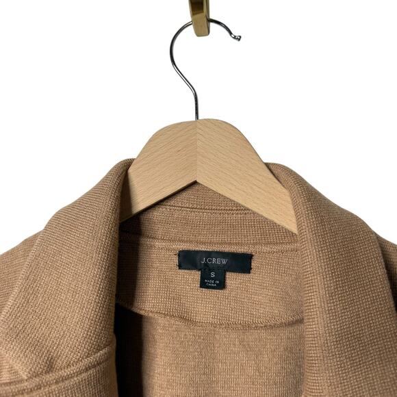 J.Crew Sophie Open Front Sweater Blazer Merino Wool Relaxed Fit Tan Small - Picture 5 of 9